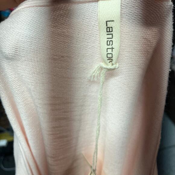 New Lanston Revolve Baby Pink Scoop Neck Tee Dress‎ Womens Medium Swing USA Made - Picture 8 of 14